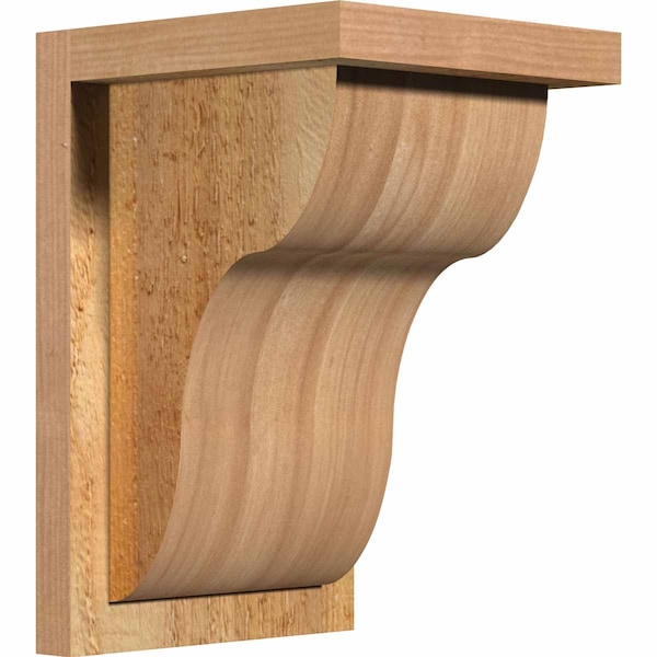 Ekena Millwork Carmel Rough Sawn Corbel w/Backplate, Western Red Cedar, 8"W x 8"D x 12"H COR08X08X12CAR01RWR - main